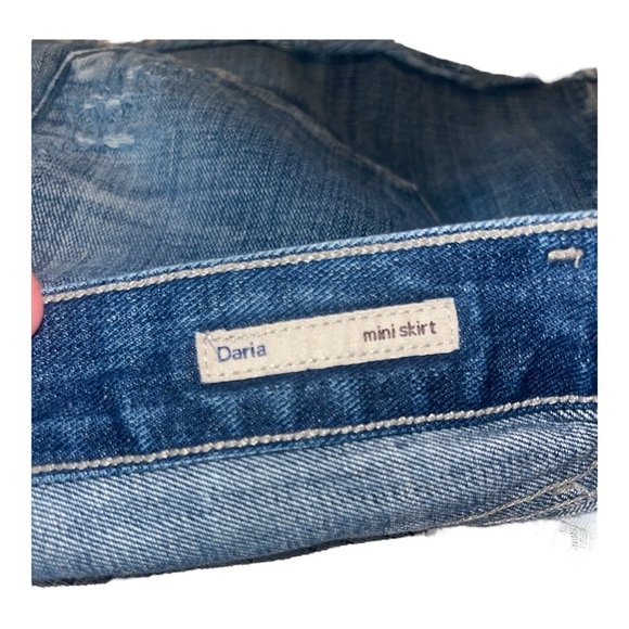Citizens Of Humanity Daria Blue Distressed Mini Skirt - Picture 11 of 16